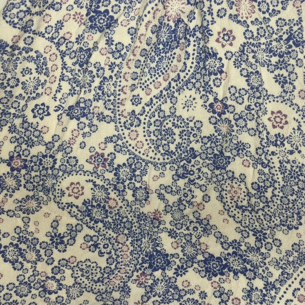Free People Delfonic Flirty Paisley Romper Size 4 Blue Cross Back Straps Lined - Picture 12 of 12